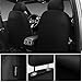 CAR PASS Leather and 3D Air Mesh Universal Fit Car Seat Covers, for Sedans,Trucks,Suvs,Airbag Compatible,Zipper Design and Reserved Opening Holes for Headrest(Full Set, Black and Black)
