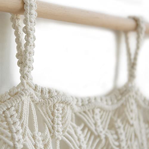 Flber Macramé Valance For Window Kitchen Macrame Curtain Door Divider Boho Home Room Decor 43" Wx 30" L #TOP7