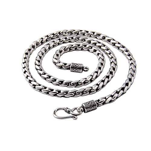 Collier chaîne homme argent 925 corde 4.6mm le cadeau punk fantaisie parfait pour surprendre