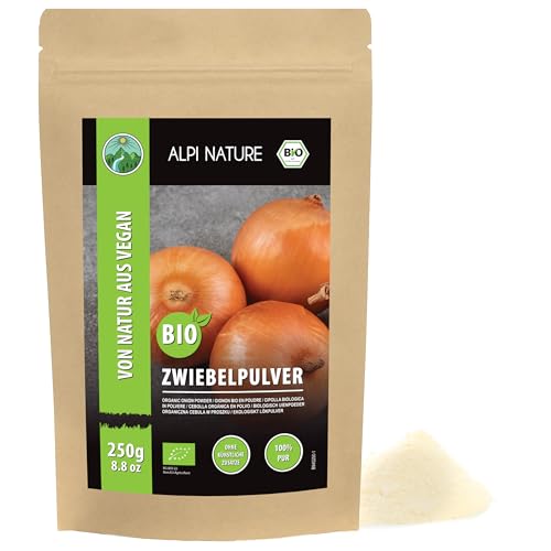 Alpi Nature Cebolla Orgánica Molida 250g, Cebolla Deshidratada Molida, Cebollas en Polvo para Cocinar