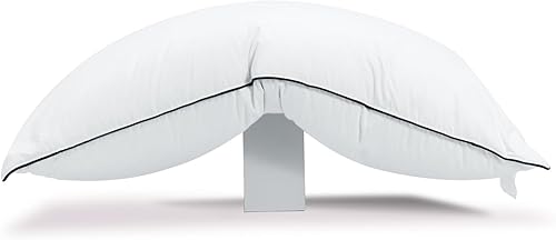 Almohadas de plumón de ganso húngaras de lujo, tamaño Queen, suave y de apoyo para dormir, de lado, boca abajo, con funda de algodón de 460 hilos,