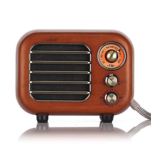 Altavoz portatil bluetooth madera potente para escuchar radio FM sin cables