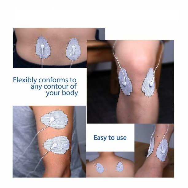 Image of AGAM Digital Therapy Machine Electrodes Reusable TENS Unit Pads - Palm Shaped Electrodes Replacement Pads, Strong Stick Gel, Universal Compatibility for Muscle Relief & Pain Therapy (8-Pack)