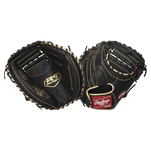 Rawlings | R9 Baseball Catcher's Mitt | 32.5" |1-Piece Solid Web | Right Hand Throw