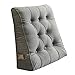 CHENGH Rückenstützkissen Samt Rückenlehnen Sofa Kissen Rückenkissen Kopfteil Bettkissen Dreieckiges Bettkissen Keil Lesekissen Abnehmbar Waschbar,Grey-60x50cm