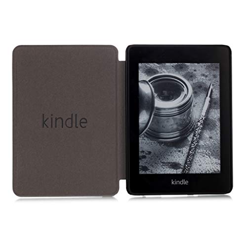 Capa + Pelicula para Novo Kindle Paperwhite (Apenas Versão à prova d’água) Função Hibernação (Pink)