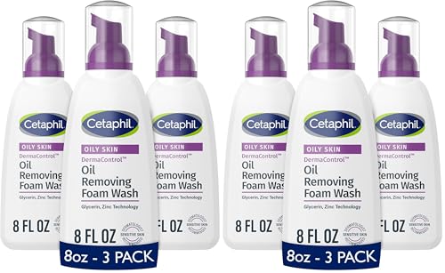Image of Cetaphil Pro Oil Removing Foam Wash,Foaming Facial Cleanser,Fragrance Free Formula Suitable for Sensitive Skin,8 Fluid Ounce,(Pack of 6)