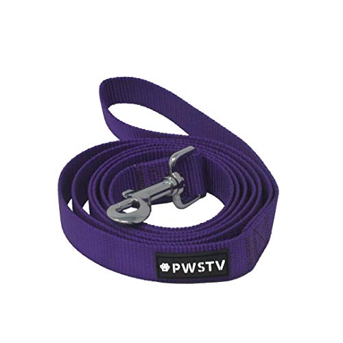 PWSTV The Pawsitive Co. Hundeleine zum Füttern eines Hundes. Strapazierfähiges Nylon, 180 cm, Violett Cover