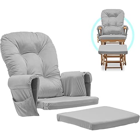 ONPNO Glider Rocker Cushion Set with Pocket Cover