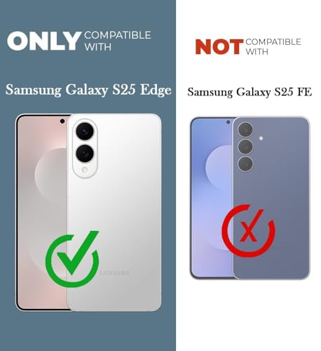 Image of Jkobi Shockproof Crystal-Clear Back Cover for Samsung Galaxy S25 Edge (Magsafe Wireless Support | Drop & Camera Protection | Hard Polycarbonate)