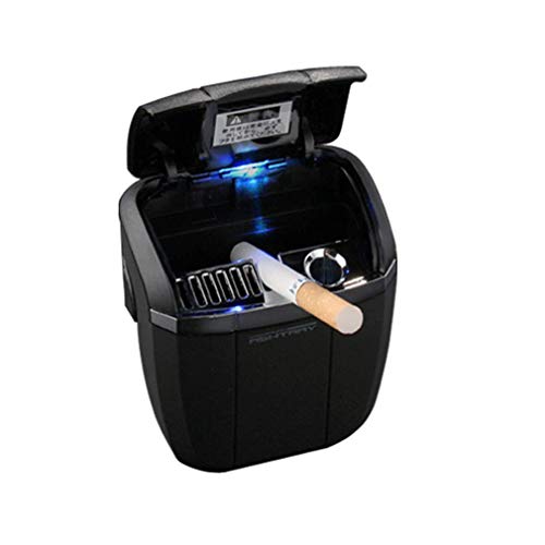 SOLUSTRE Auto Aschenbecher Edelstahl - 2er Set Mit Trichterdesign