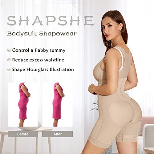 SHAPSHE Shapewear for Women Tummy Control Fajas Colombianas Post Surgery Compression Garment Butt Lifter Body Shaper