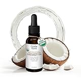 Organic Fractionated Coconut Oil | 100% Pure, Cold-Pressed | USDA Certified Organic | Amber Glass Bottle with Glass Dropper | For Face, Skin, & Hair - 1 Fl Oz