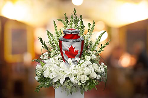 Image of Canadian Flag Cremation Urns for Human Ashes Adult Man & Urns for Ashes