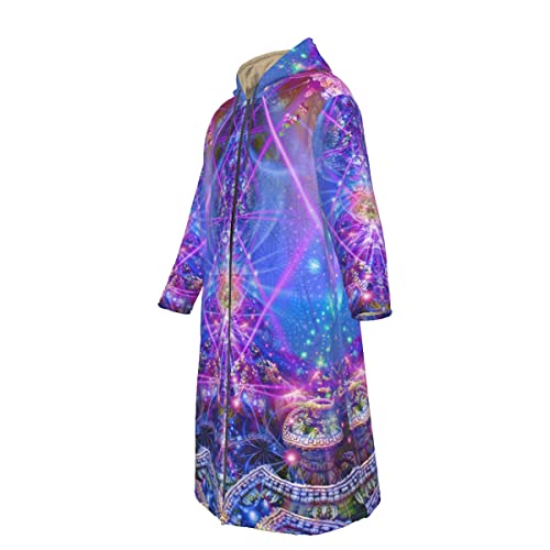 Visionary Psychedelic Cloak | Festival Cloak | Wizard Cloak | Trippy Outfit | Hooded Visionary Cape | Festival Outfit | DMT Art | Gates of Atlantis4