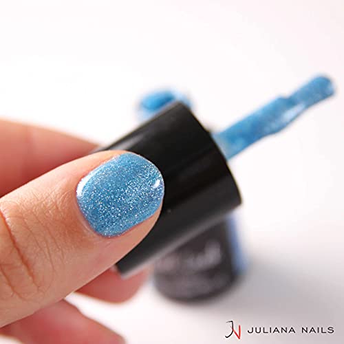 Juliana Nails - Gel Lack | 5 Farben | Girly Glitter - 6ml / 15 ml - UV / LED (6ml, Blue) – Bild 6