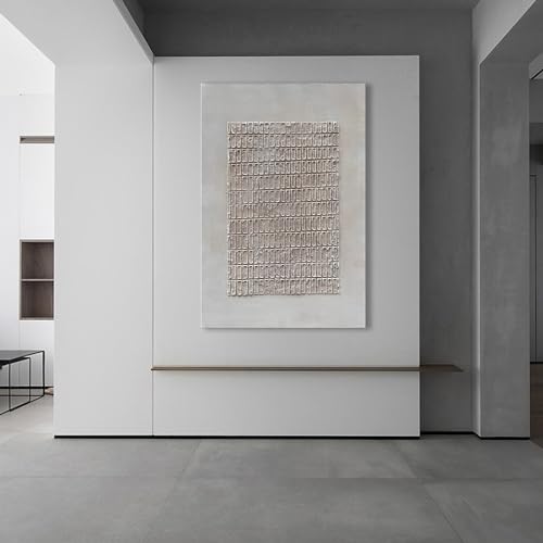 Nankai Art Hand-Painted White Texture Abstract Art Oil Painting 45X30 Inch Contemporary Minimalist Art Home Wall Decoration Painting thumb #5