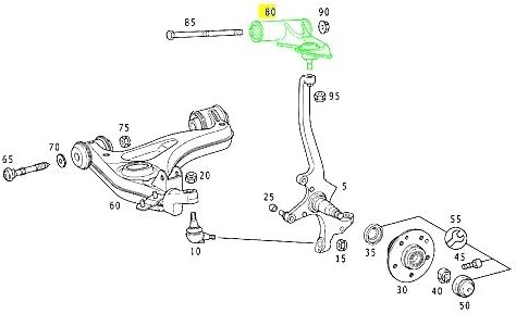 for Mercedes (select 94-03 models) Control Arm RIGHT Upper front LEMFOERDER