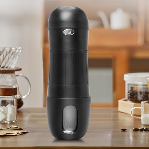 JOPWUE Macchina da caffè elettrica portatile, macchina da caffè da viaggio per campeggio, grande capacità 180 ml, mini macchina da caffè portatile, con caffè macinato e capsula NS per camper, - 8