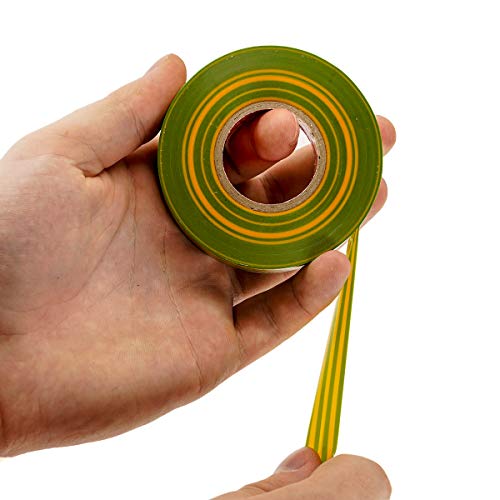 Ruban adhésif isolant électrique jaune-vert résistant pour réparation câble dénudé - 4