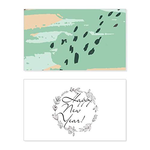 Tarjeta conmemorativa de Año Nuevo Scatter con un elegante diseño botánico abstracto