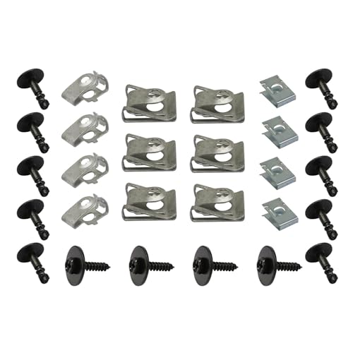 Image of GXARTS Radiator Support Cover Splash Guards w /Clips 4G0863821B Compatible with Audi A6 4G /C7 A7 (4G) 2011-2018 4G0863821F 4G0863822C 4G0863822J Front Lower Engine Under Cover Set