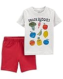 Carter's Baby and Toddler Boys' 2 Pc Playwear Sets (Snack Buddies, 12 Months)