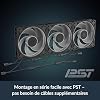 ARCTIC P12 Pro Reverse A-RGB 3 Pack 120 مم مروحة متميزة مع تدفق هواء عكسي، مروحة PWM مع مقسم كابل Y، 500-3000 دورة في الدقيقة، 0 دورة في الدقيقة <5% PWM، 5 فولت RGB رقمي، محمل هيدروديناميكي، 4 سنون - أسود