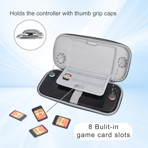 Image of RLSOCO Slim Case for Nintendo Switch 2 Game Console with 8 Game Card Slots - Grey (Case Only)