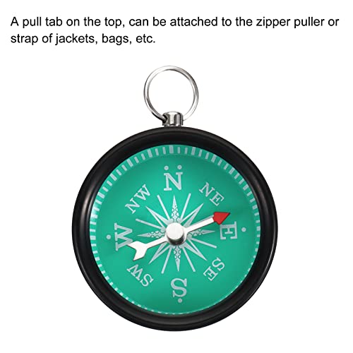 Patikil Pocket Compass, 2 Pack Outdoors Sports Navigation Compass With Key Ring For Camping Hiking, Black #TOP2