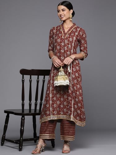 Image of Libas Women's Printed Rayon A-Line Kurta