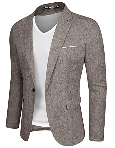 Sailwind Men's Casual Blazer Jackets Lightweight One Button Sports Coats Suit
