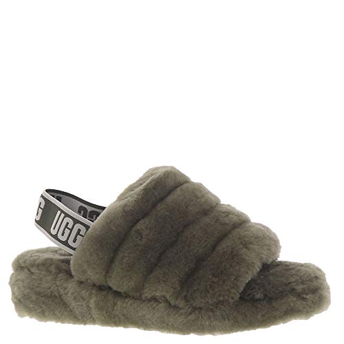 UGG Women's Fluff Yeah Slide Slipper, Burnt Olive, 8