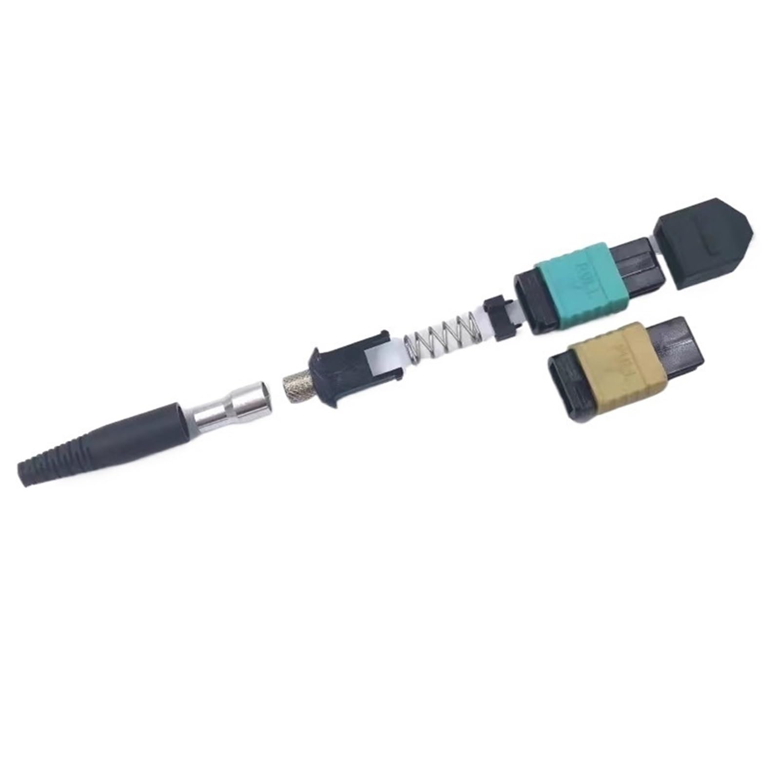 MPO Glasfaser-Stecker-Set mit Hülse, weiblich und männlich, Standardverlust, 100 Stück(Gray MM Male)