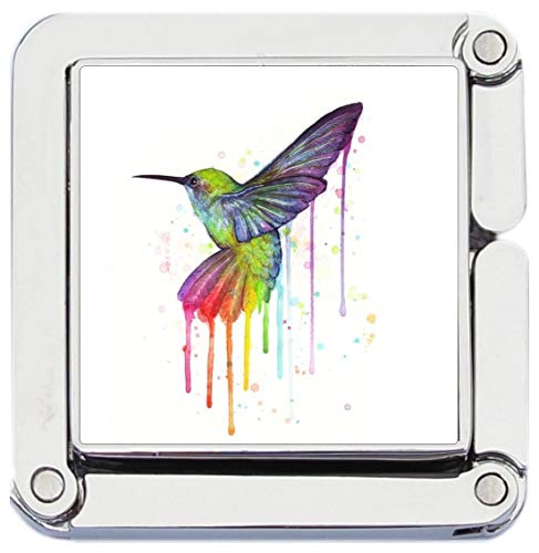 NewCharms Square Watercolor Hummingbird Purse Hanger