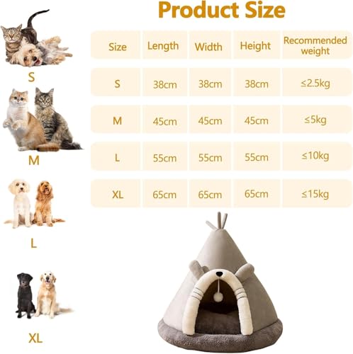 Lit-cave for chat lavable pour protéger votre animal du froid - 7