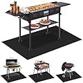 Pshopping Grill Mat 60 x 40 inch Grill Mat for Outdoor Grill Deck Protector BBQ Mat for Under Grill Waterproof Oil-Proof Fireproof Floor Grill Mat