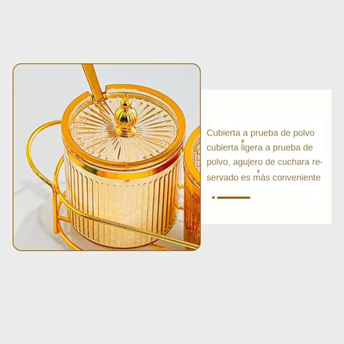 Botellas de condimentos herméticas con cuchara integradas para organizar tu hogar 7