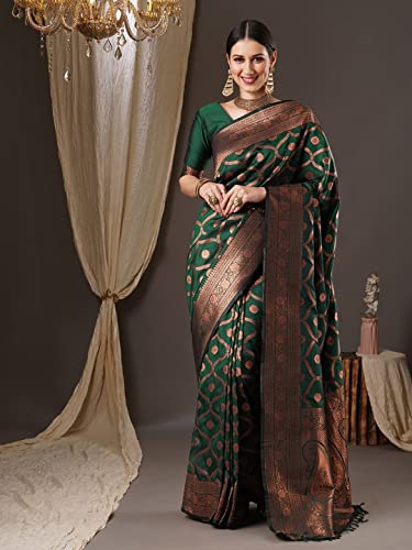 Image of Avantika Fashion Women's Kanjivaram Soft Silk Saree With Blouse Piece
