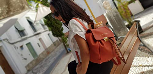 Mochila de cuero hecho a mano, Tamaño mediano, Disponible en más colores