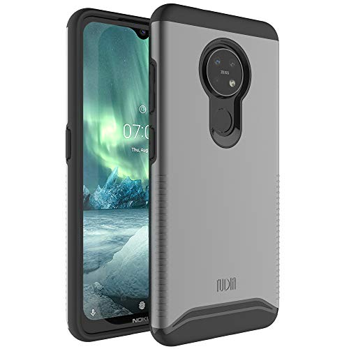 TUDIA DualShield Designed for Nokia 7.2 Case Nokia 6.2 Case, [Merge] Heavy Duty Protection Slim Hard Shell Phone Case for Nokia 7.2 Nokia 6.2 (Metallic Slate)