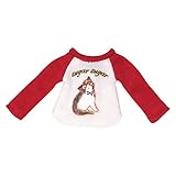 １／１２ にゃんこラグランＴシャツ レッド×ホワイト