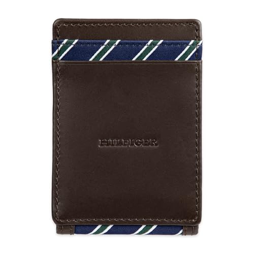 Image of Tommy Hilfiger Men's Tie Fabric Magnetic Front Pocket Wallet