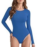 Fabric: 95% Polyester + 5% Elastane , women bodysuit combines the softness and breathability of polyester with the stretch and flexibility of elastane, offer black, white, red and more, easy to mix & match Design: Long sleeve bodysuit designed with l...