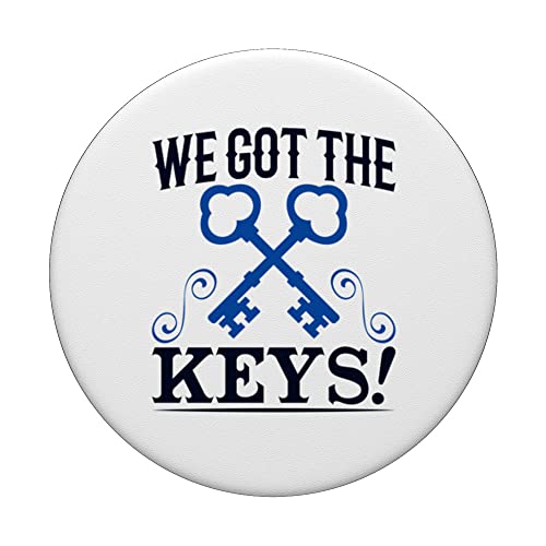We Got The Keys House Home Homeowner Landlord PopSockets Swappable PopGrip, Black - Image 3