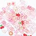 60Pcs Junk Case Charms, Pink Assorted Phone Case Charms Cute Resin Slime Charm Flatback Kawaii Accessories for Phone Cases Scrapbooking Crafting DIY Decor