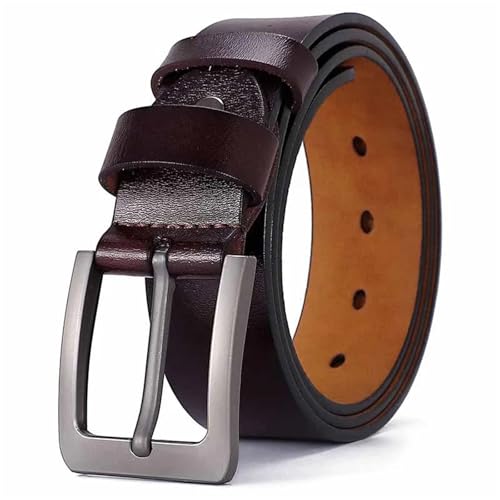 Mnjyihy Men's Casual Leather Belt Retro Cowskin Leather Needle Buckle Belt For Jeans Pants Business Dress3