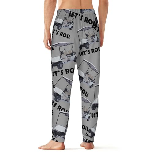 Let's Roll Golf Cart Men's Pajama Pants Soft Lounge Pants PJ Bottoms for Sleeping3