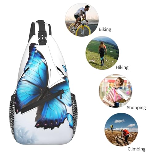 Bolso Cruzado para Hombre Azul Mariposa miniatura 6