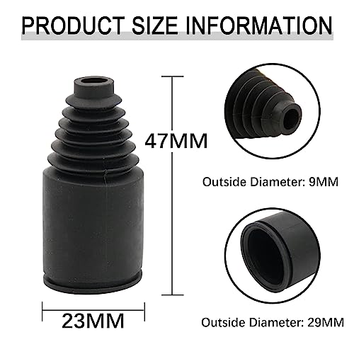 Flmlf Rc Axle Boot 4Pcs Quality Rubber 23 X 47Mm Shock Boot Black Half-Shaft Dust Cover For 1:5 Rc Remote Car Hpi Baja Rovan King Motor 5B 5T 5Sc #TOP1